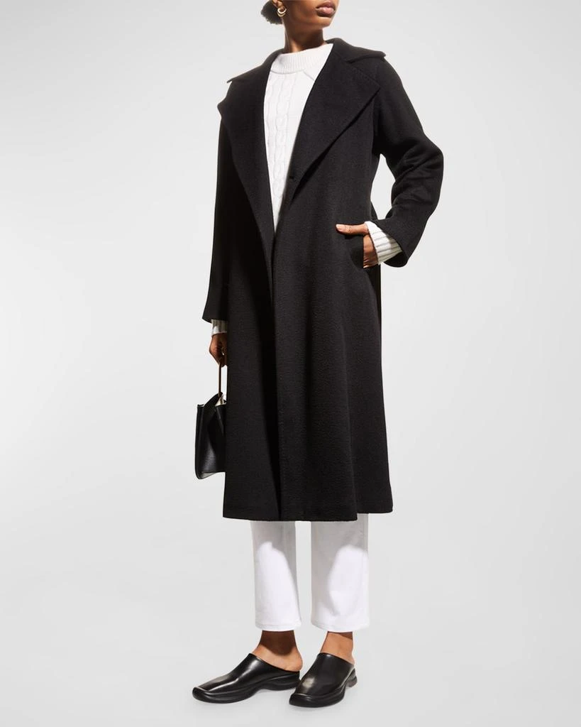 商品Max Mara|Manuela Belted Camel Hair Coat, Black,价格¥28258,第3张图片详细描述