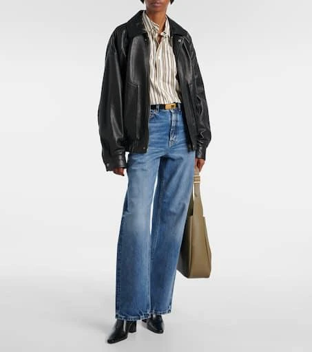 商品Yves Saint Laurent|V-Waist阔腿牛仔裤,价格¥9584,第2张图片详细描述