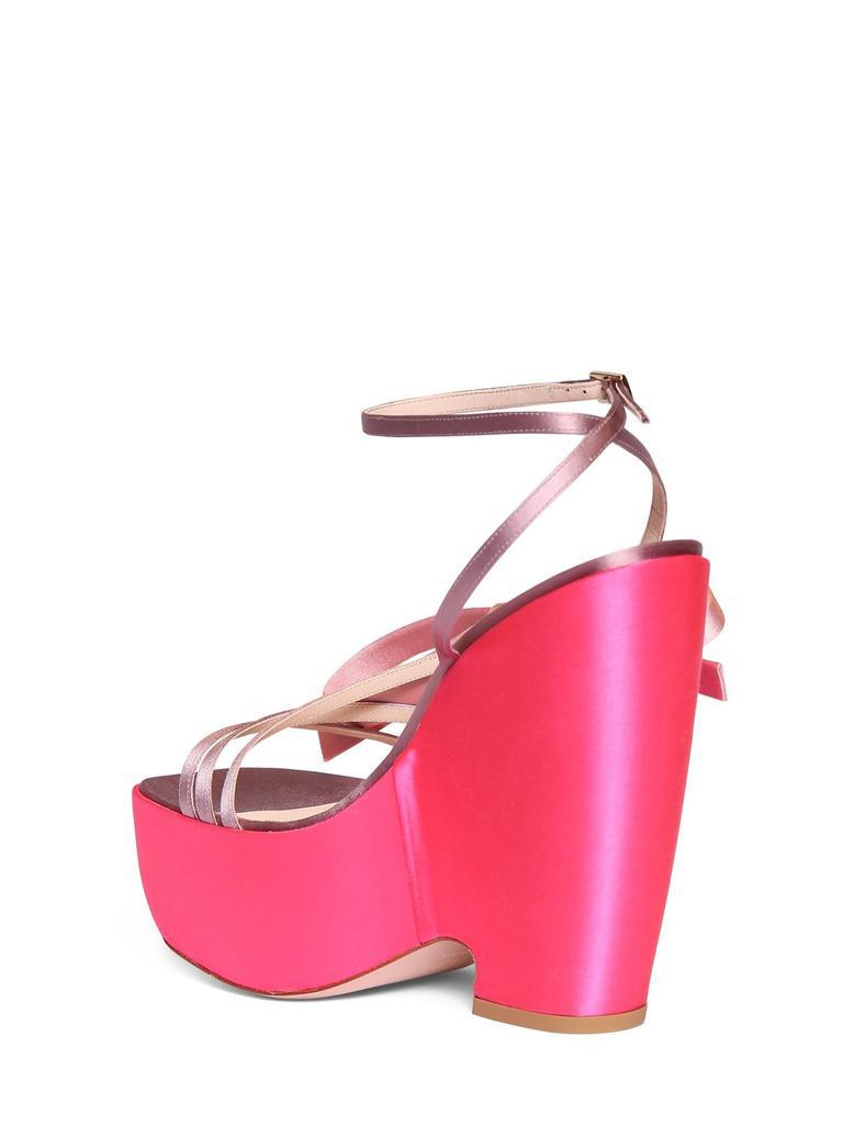 商品Roger Vivier|100mm Choc Bow Satin Wedges,价格¥11205,第3张图片详细描述