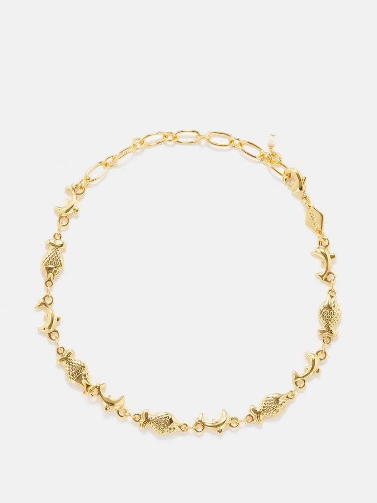 商品Anni Lu|Summerstuff 18kt gold-plated anklet,价格¥592,第1张图片