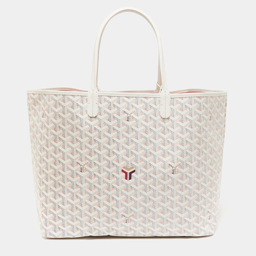 Goyard White/Pink Goyardine Coated Canvas and Leather Saint Louise Claire Voie PM Tote商品第1张图片规格展示