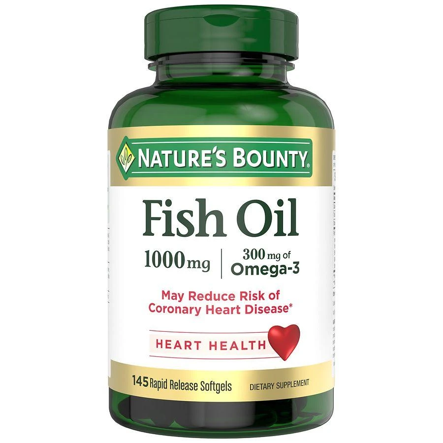 商品Nature's Bounty|Fish Oil With Omega 3 Softgels, 1000 mg,价格¥169,第1张图片