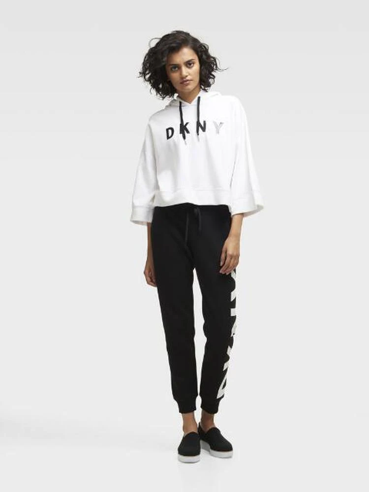 商品DKNY|OVERSIZED CROPPED LOGO 连帽卫衣,价格¥151,第2张图片详细描述