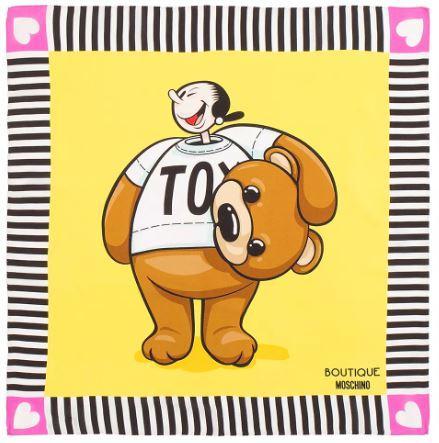 商品Moschino|Moschino莫斯奇诺  橄榄玩具熊方块围巾 - 黄色,价格¥411,第1张图片