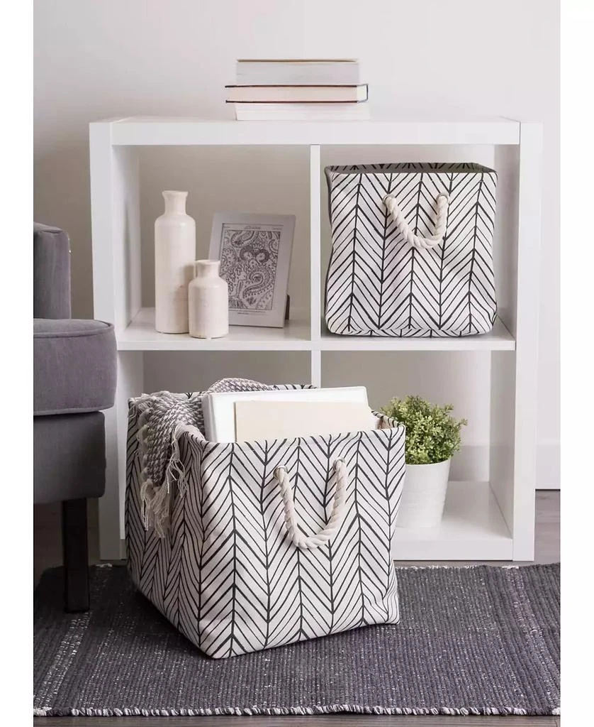 商品Design Imports|Polyester Bin Herringbone Square,价格¥135,第1张图片