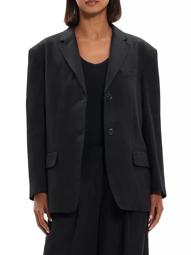商品Theory|Galena Boxy Linen Jacket,价格¥1212,第3张图片详细描述