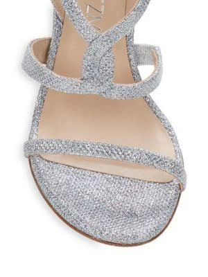 商品Stuart Weitzman|Metallic Strappy Sandals,价格¥519,第5张图片详细描述