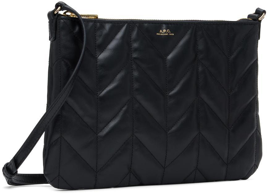 商品A.P.C.|Black Quilted Shoulder Bag,价格¥2469,第4张图片详细描述