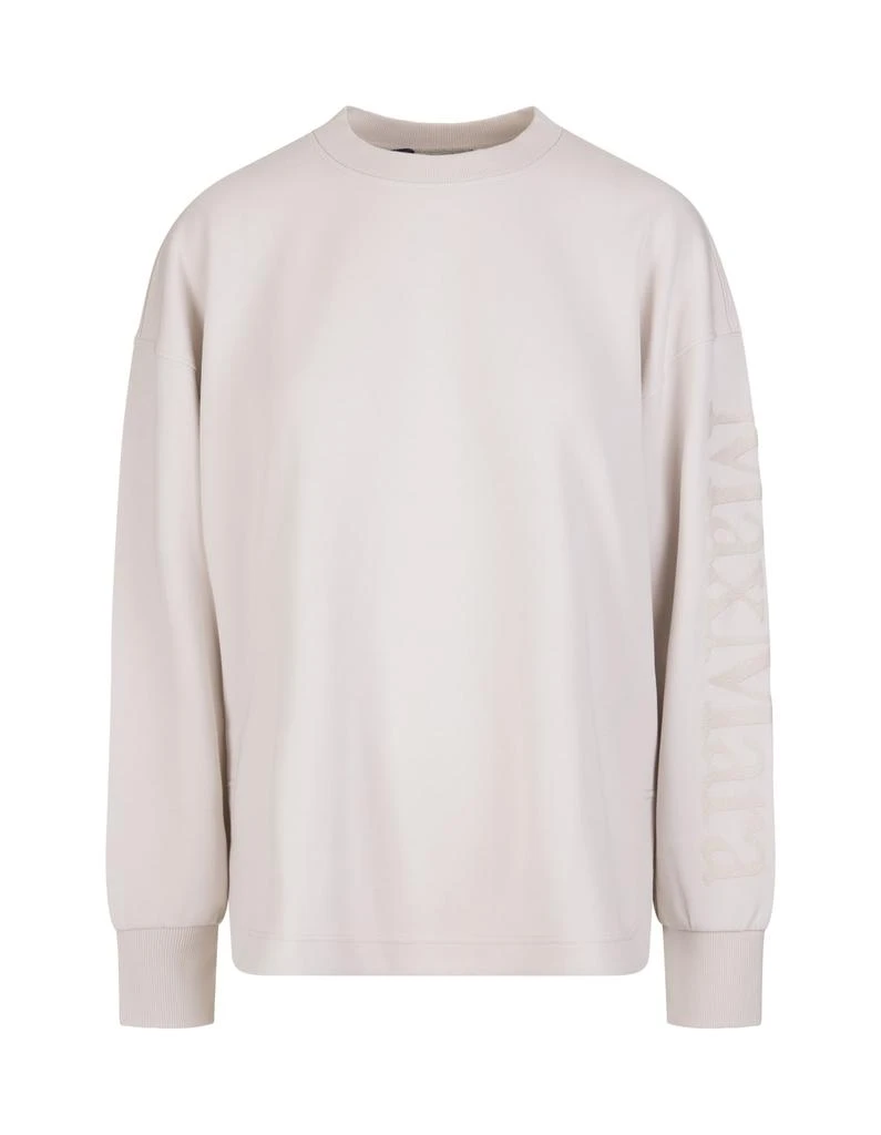 商品Max Mara|'S Max Mara Woman White Eccesso Crew Neck Sweatshirt,价格¥1430,第1张图片