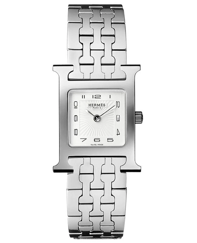 商品Hermes|Hermes H Hour Quartz 21mm Stainless Steel Women's Watch 036701WW00,价格¥26662,第1张图片