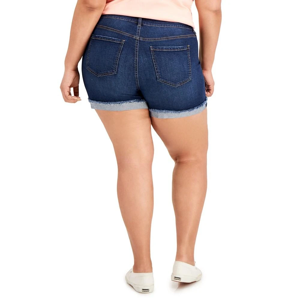 商品Celebrity Pink|Trendy Plus Size Cuffed Denim Shorts,价格¥117,第2张图片详细描述