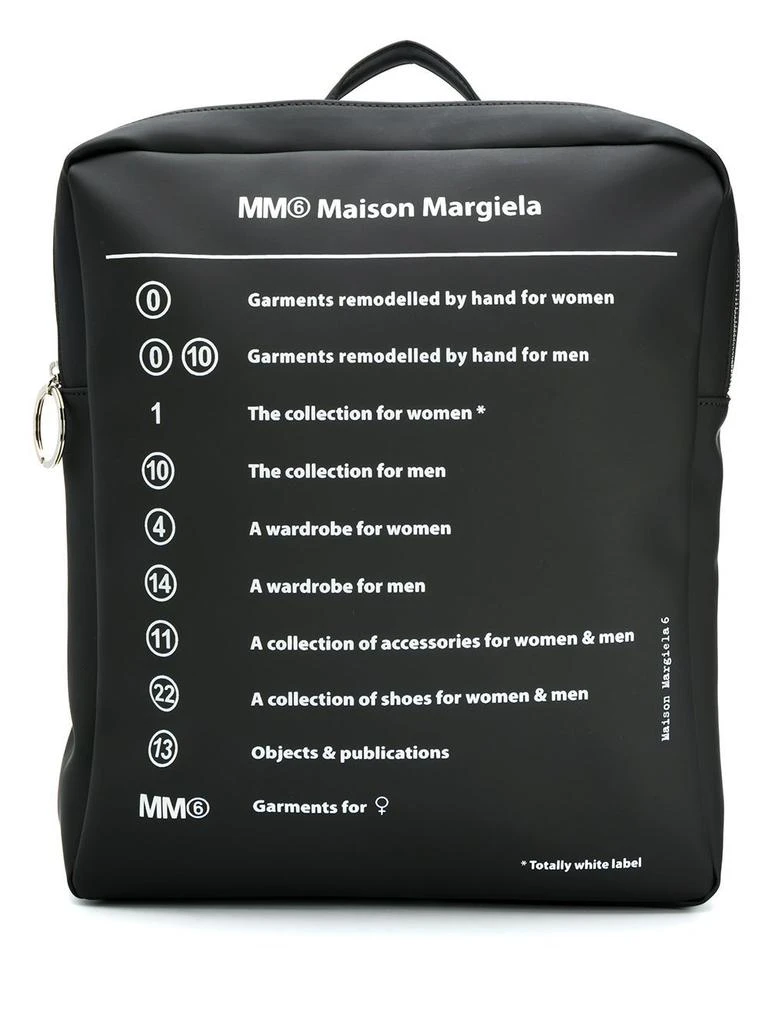 商品MAISON MARGIELA|Maison Margiela Womens Black Pvc Backpack,价格¥6535,第1张图片