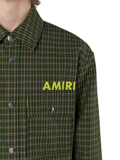 商品AMIRI|Plaid Logo Overshirt,价格¥5669,第4张图片详细描述