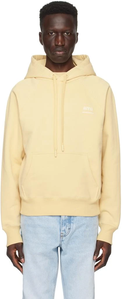 商品AMI|Beige Printed Hoodie,价格¥1402,第1张图片