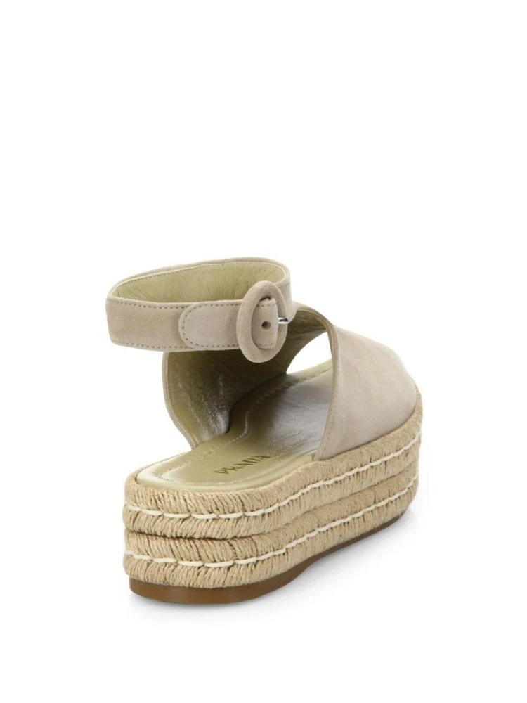 商品Prada|Suede Ankle-Strap Platform Espadrilles,价格¥2248,第2张图片详细描述