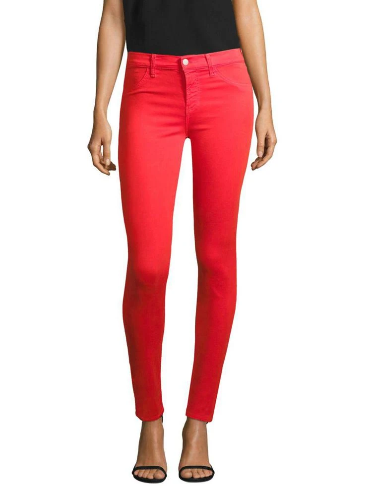商品J Brand|Mid-Rise Super Skinny Sateen Jeans,价格¥1395,第1张图片