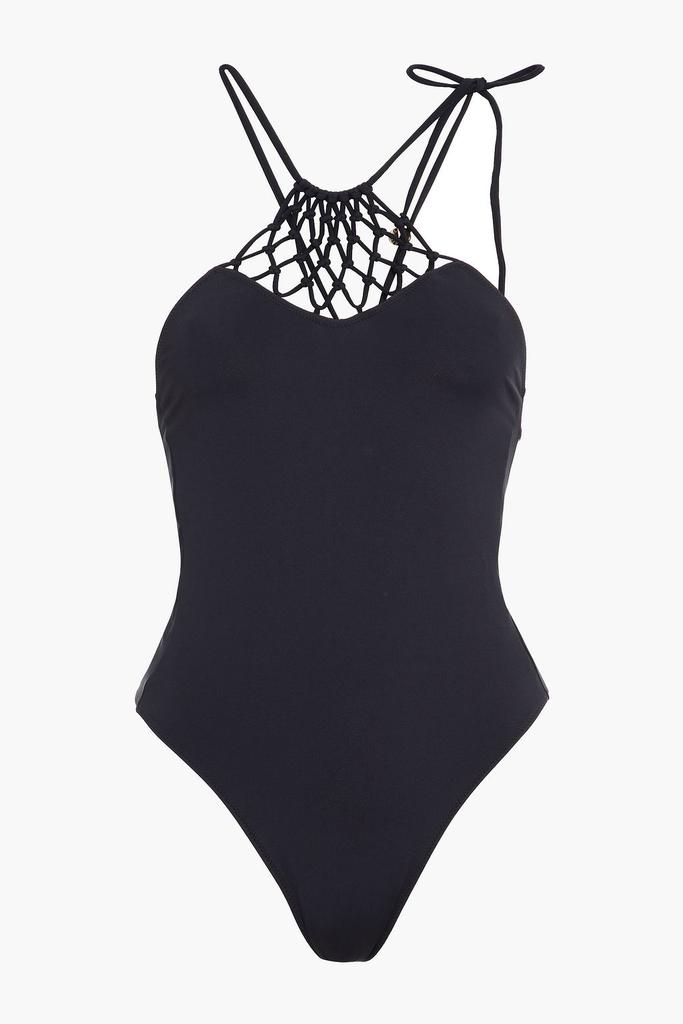 Macramé-paneled swimsuit商品第1张图片规格展示