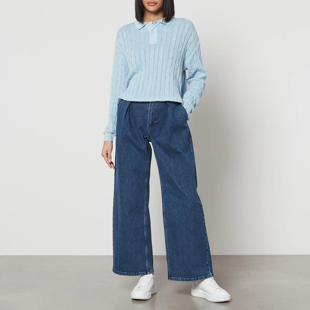 商品Ralph Lauren|Polo Ralph Lauren Cable-Knit Cotton Polo Jumper,价格¥751,第3张图片详细描述
