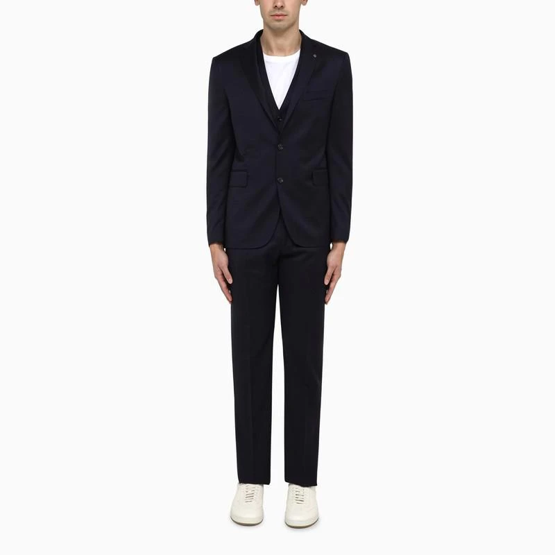 商品TAGLIATORE|Single-breasted navy blue wool suit,价格¥7292,第1张图片