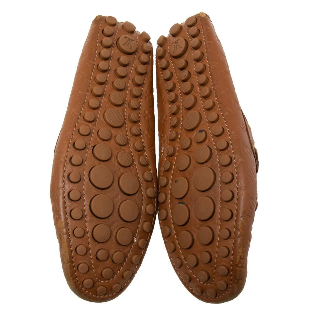 Louis Vuitton Brown Monogram Empreinte Leather Gloria Loafers Size 36.5 商品