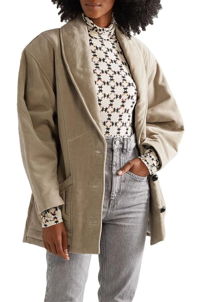 商品Isabel Marant|Doreal oversized brushed cotton-twill jacket,价格¥1475,第3张图片详细描述