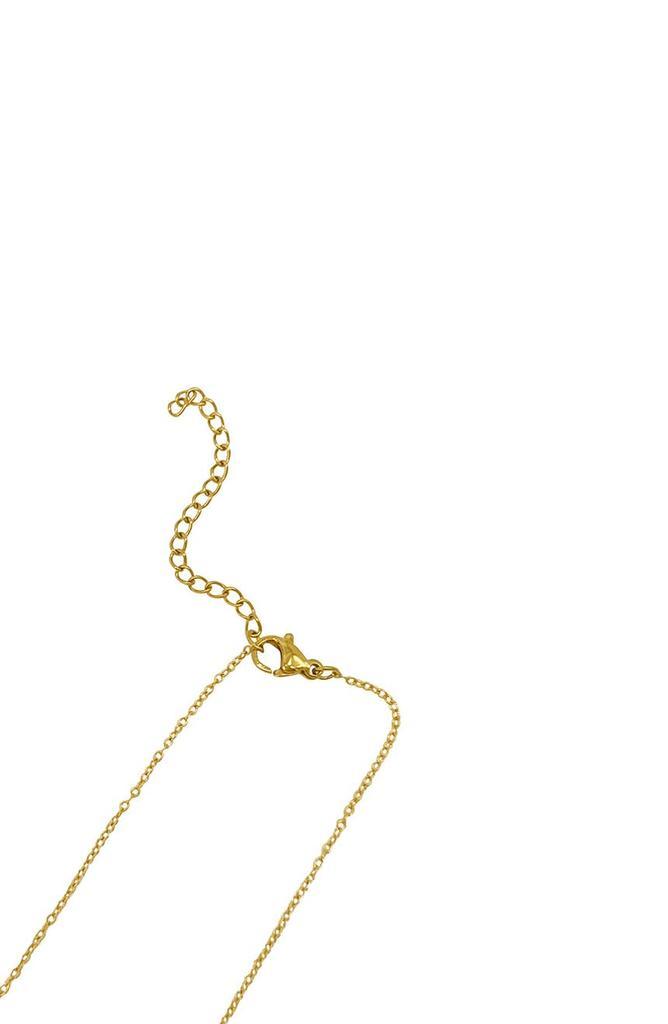 商品ADORNIA|14K Gold Plated Stainless Steel Love Block Pendant Necklace,价格¥149,第4张图片详细描述