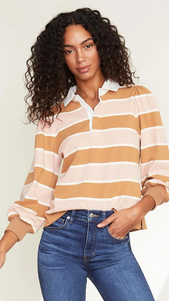 商品VERONICA BEARD|Veronica Beard Presto Rugby Tee Rose,价格¥633,第1张图片
