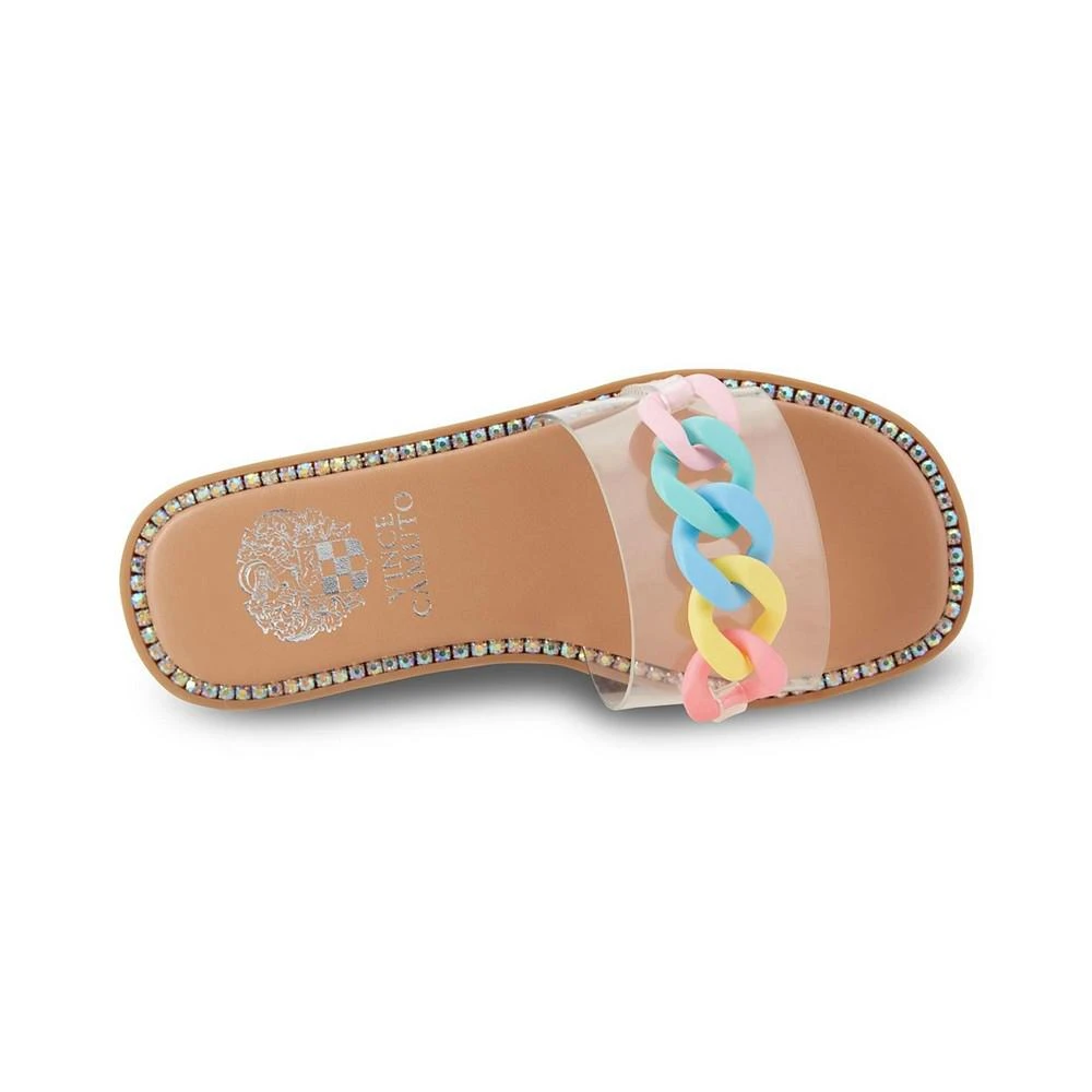 Little Girls Studded Open Toe Slide Sandals with Clear Jelly Strap 商品
