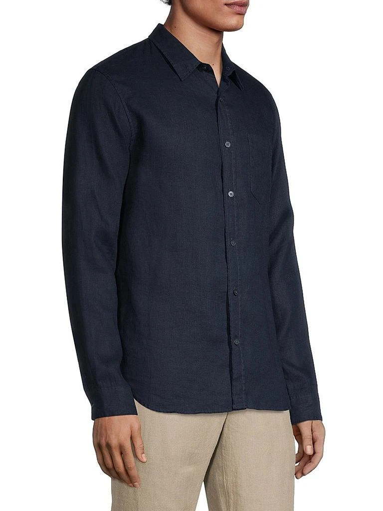商品Vince|Linen Long-Sleeve Button-Up Shirt,价格¥1703,第4张图片详细描述