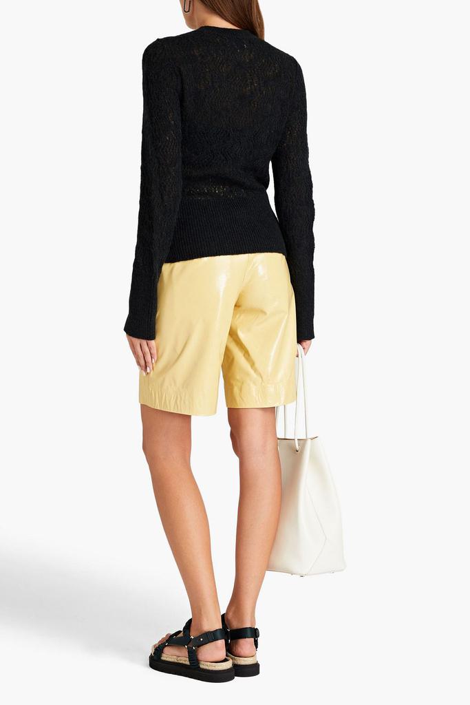 Brushed pointelle-knit alpaca-blend sweater商品第3张图片规格展示