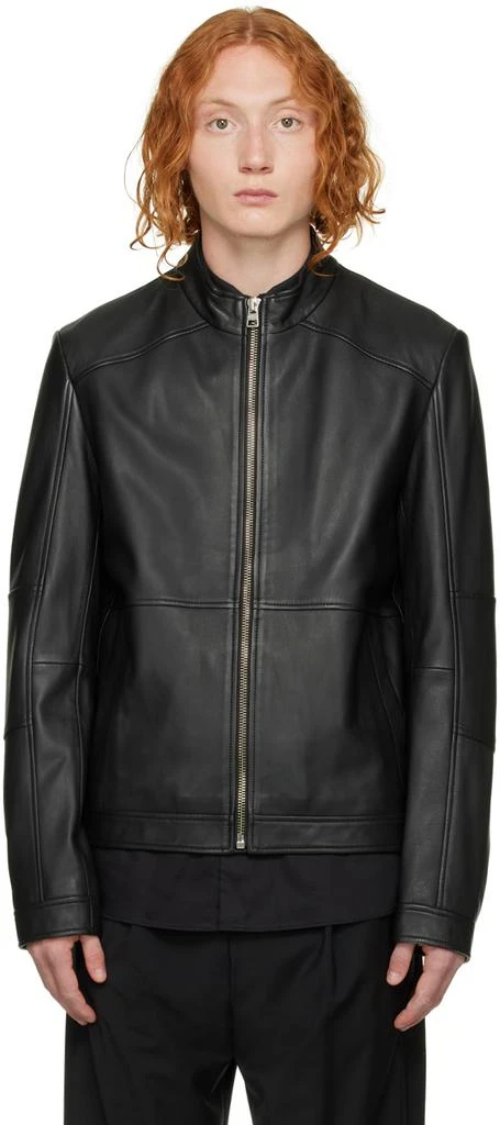 商品Hugo Boss|Black Lokis Leather Jacket,价格¥1777,第1张图片