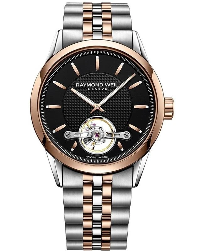 商品Raymond Weil|Raymond Weil Freelancer Automatic Black Dial Two-Tone Stainless Steel Men's Watch 2780-SP5-20001,价格¥14579,第1张图片