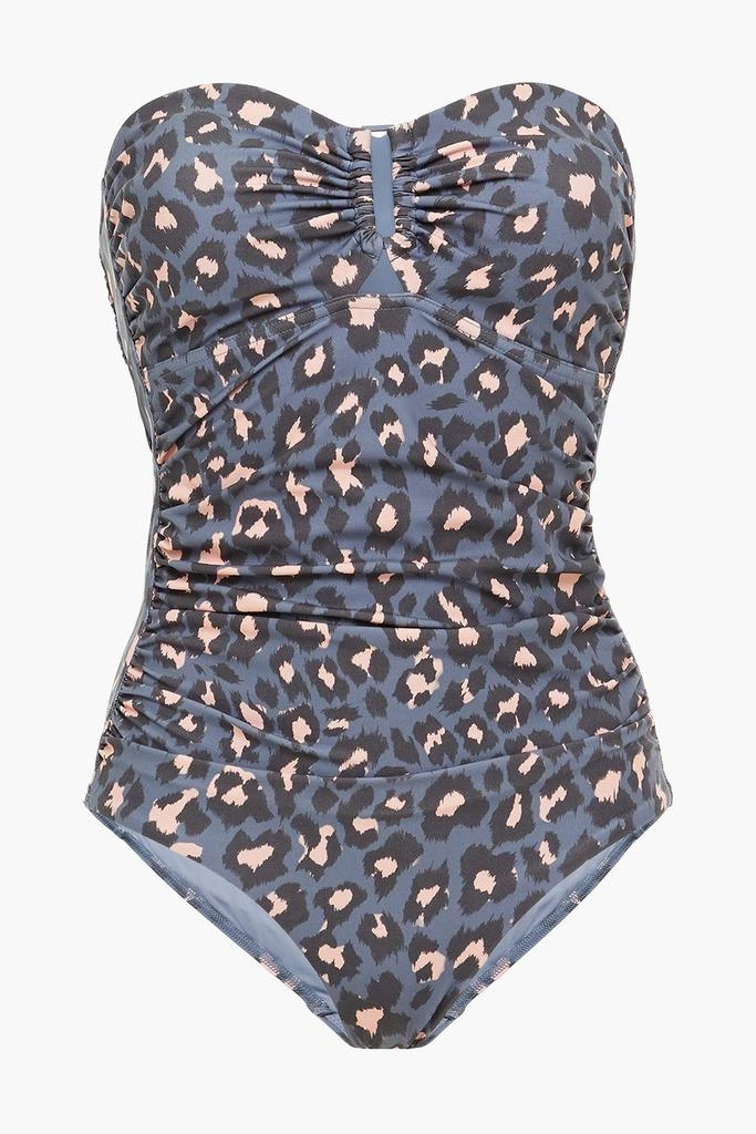 商品Zimmermann|Separates Rectangle Link ruched leopard-print bandeau swimsuit,价格¥1170,第3张图片详细描述