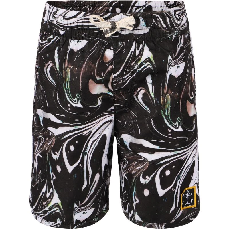 商品Munster|Tie dye swirl swimming shorts in black and white,价格¥484,第1张图片