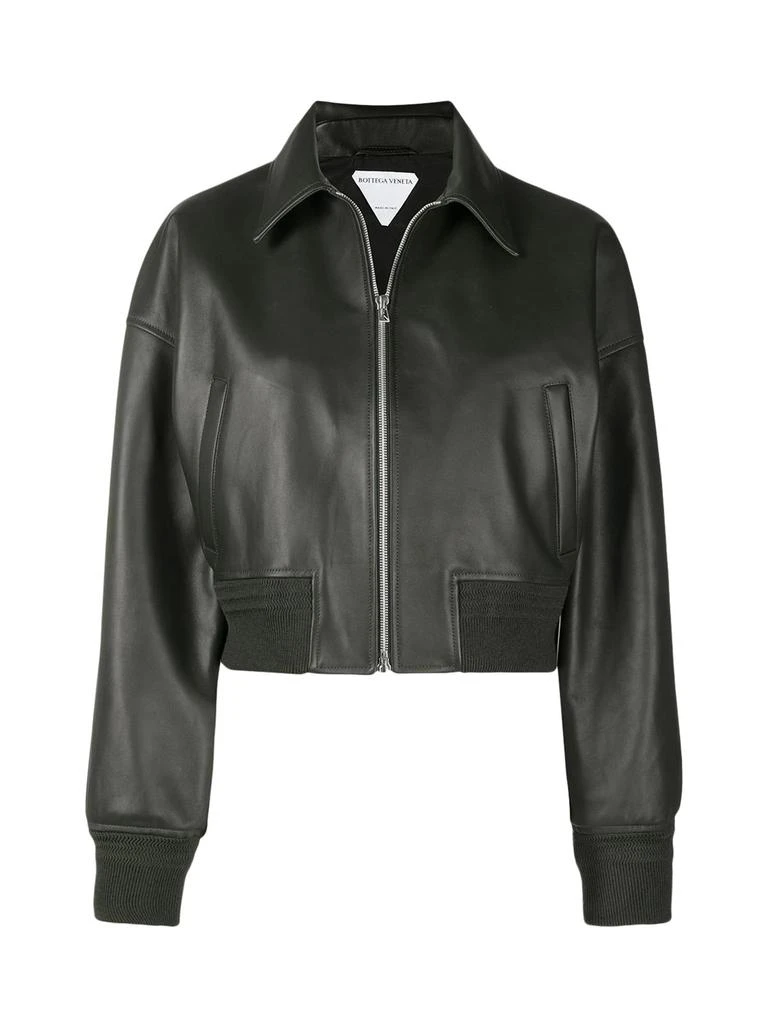 商品Bottega Veneta|Bottega Veneta Leather Bomber Jacket,价格¥11183,第1张图片详细描述