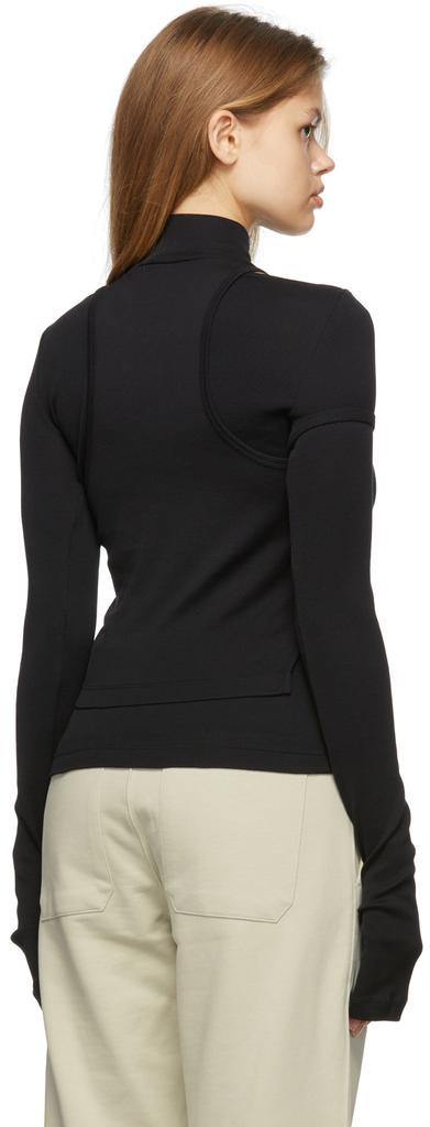 商品Helmut Lang|Black Ribbed Long Sleeve Turtleneck,价格¥738,第5张图片详细描述