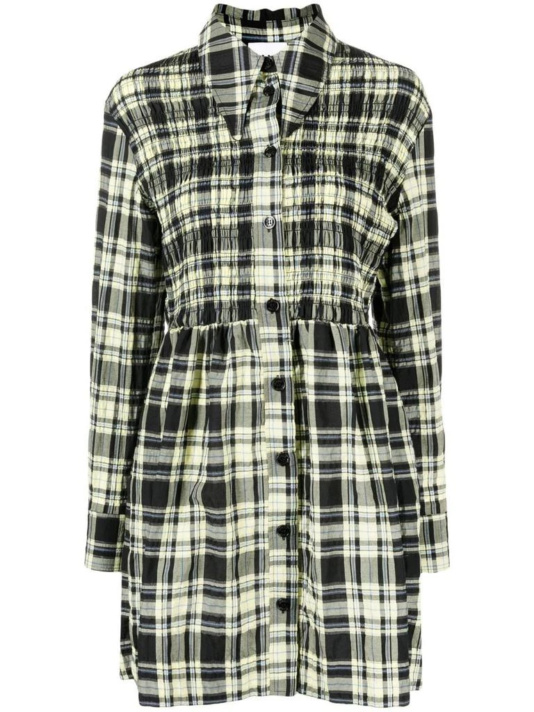 商品Ganni|GANNI - Organic Cotton Checked Shirt Dress,价格¥995,第1张图片