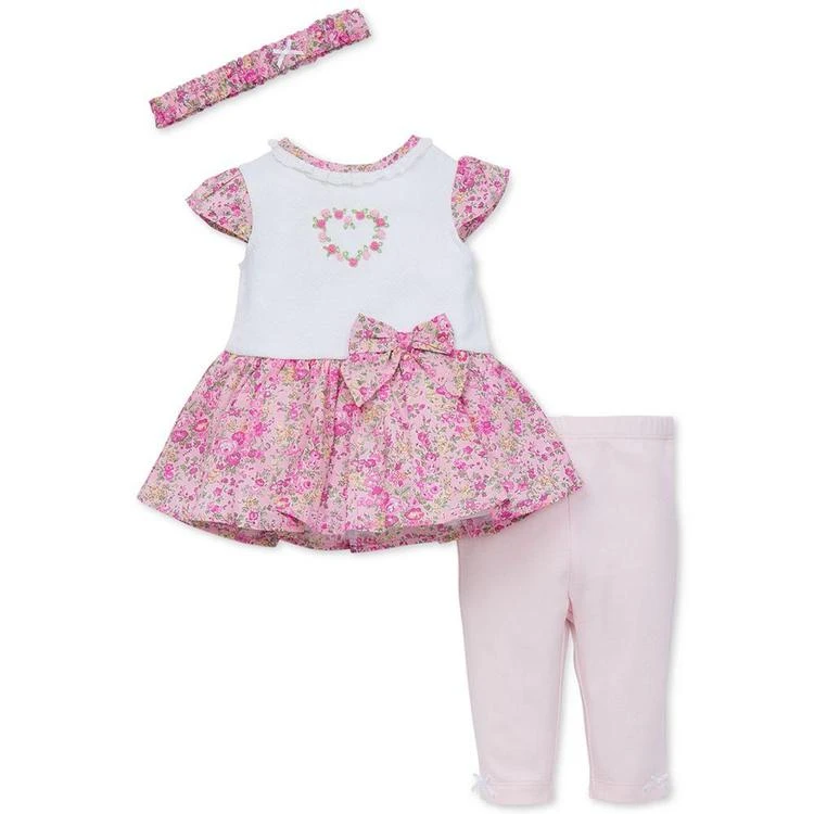 商品Little Me|3-Pc. Liberty of London Headband, Dress & Leggings Set, Baby Girls (0-24 months),价格¥110,第2张图片详细描述