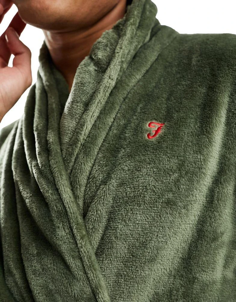 商品Farah|Farah foreman shawl robe in khaki,价格¥295,第2张图片详细描述