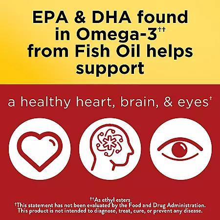 商品Nature Made|Nature Made Burp-Less Ultra Omega 3 from Fish Oil 1400 mg. Softgels (65 ct., 2pk.),价格¥123,第5张图片详细描述