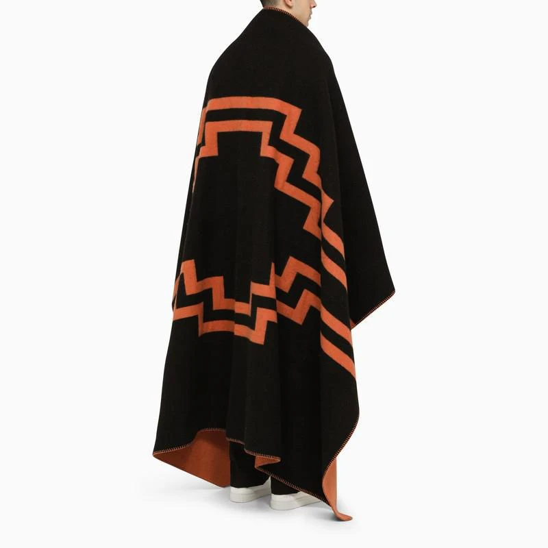 商品MARCELO BURLON HOME|Marcelo Burlon HOME Black/orange blanket,价格¥3134,第2张图片详细描述