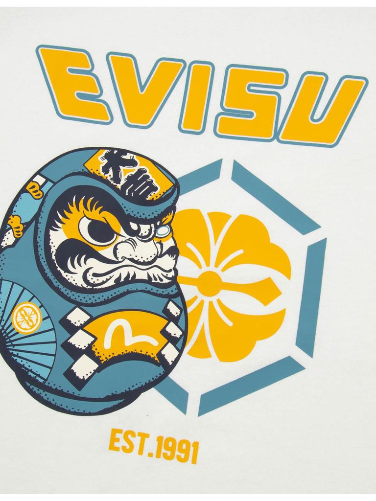 Evisu White Cotton T-shirt商品第3张图片规格展示