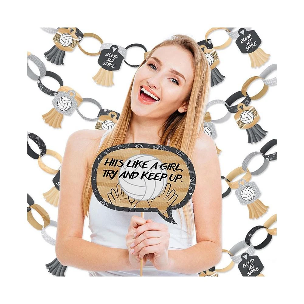 商品Big Dot of Happiness|Bump, Set, Spike - Volleyball - Banner & Photo Booth Decorations - Baby Shower or Birthday Party Supplies Kit - Doterrific Bundle,价格¥373,第3张图片详细描述