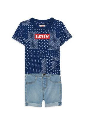 商品Levi's|Little Boy’s 2-Piece Tee & Jean Shorts Set,价格¥113,第1张图片