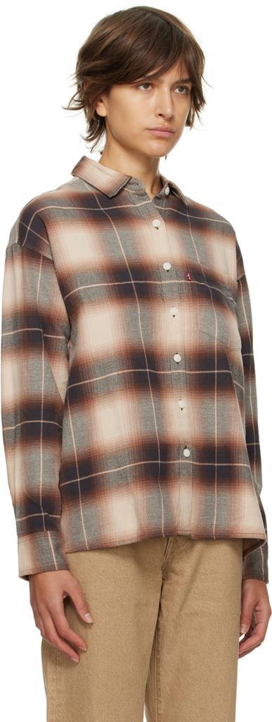 商品Levi's|Brown Check Shirt,价格¥608,第4张图片详细描述