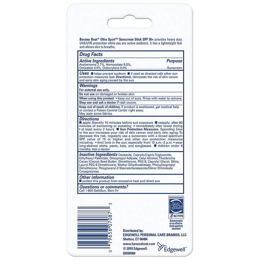 商品Banana Boat|Ultra Sport Sunscreen Stick SPF 50+,价格¥96,第2张图片详细描述