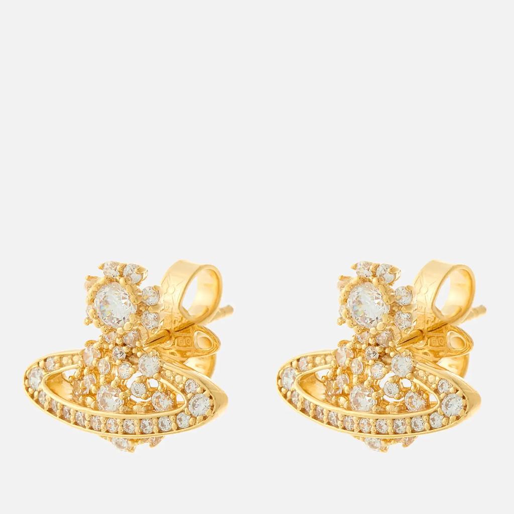 Vivienne Westwood Narcissa Gold-Tone Sterling Silver and Crystal Earrings商品第2张图片规格展示