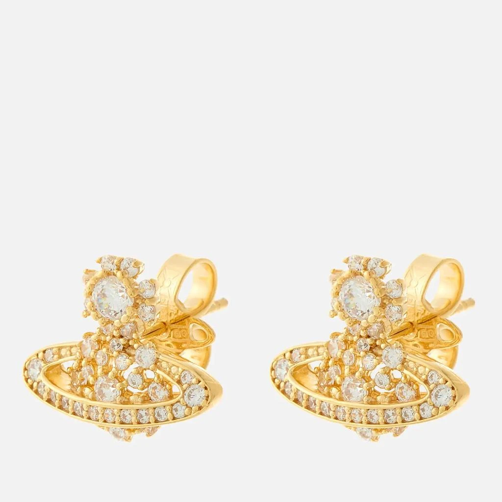 商品Vivienne Westwood|Vivienne Westwood Narcissa Gold-Tone Sterling Silver and Crystal Earrings,价格¥840,第2张图片详细描述