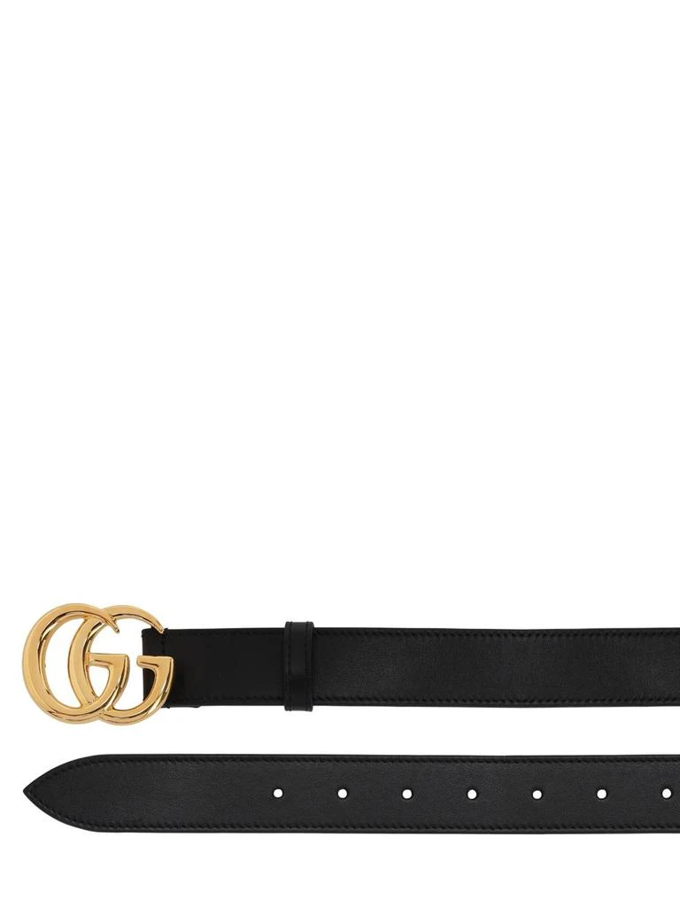 商品Gucci|3cm Gg Leather Belt,价格¥3673,第2张图片详细描述