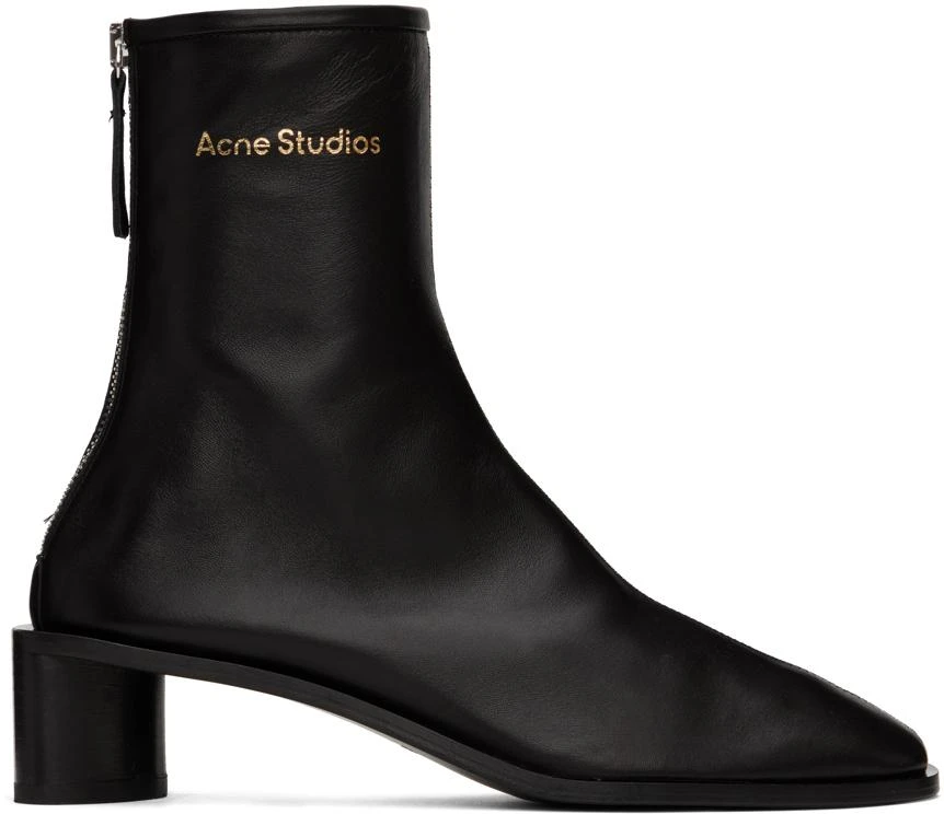 商品Acne Studios|Black Square Toe Ankle Boots,价格¥3703,第1张图片